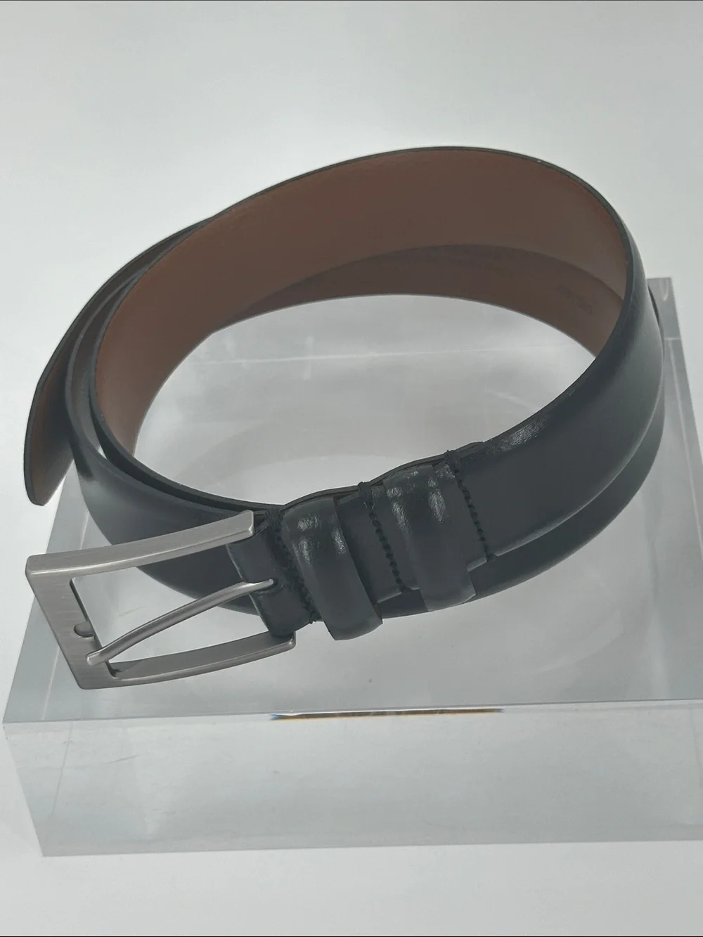 Jos.A.Bank Black Leather Belt. Size:48